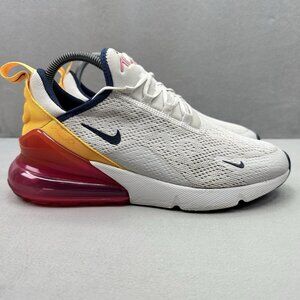 Womens Size 8.5 Nike Air Max 270 Shoes White / Laser Fuchsia Running Sneakers